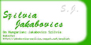 szilvia jakabovics business card